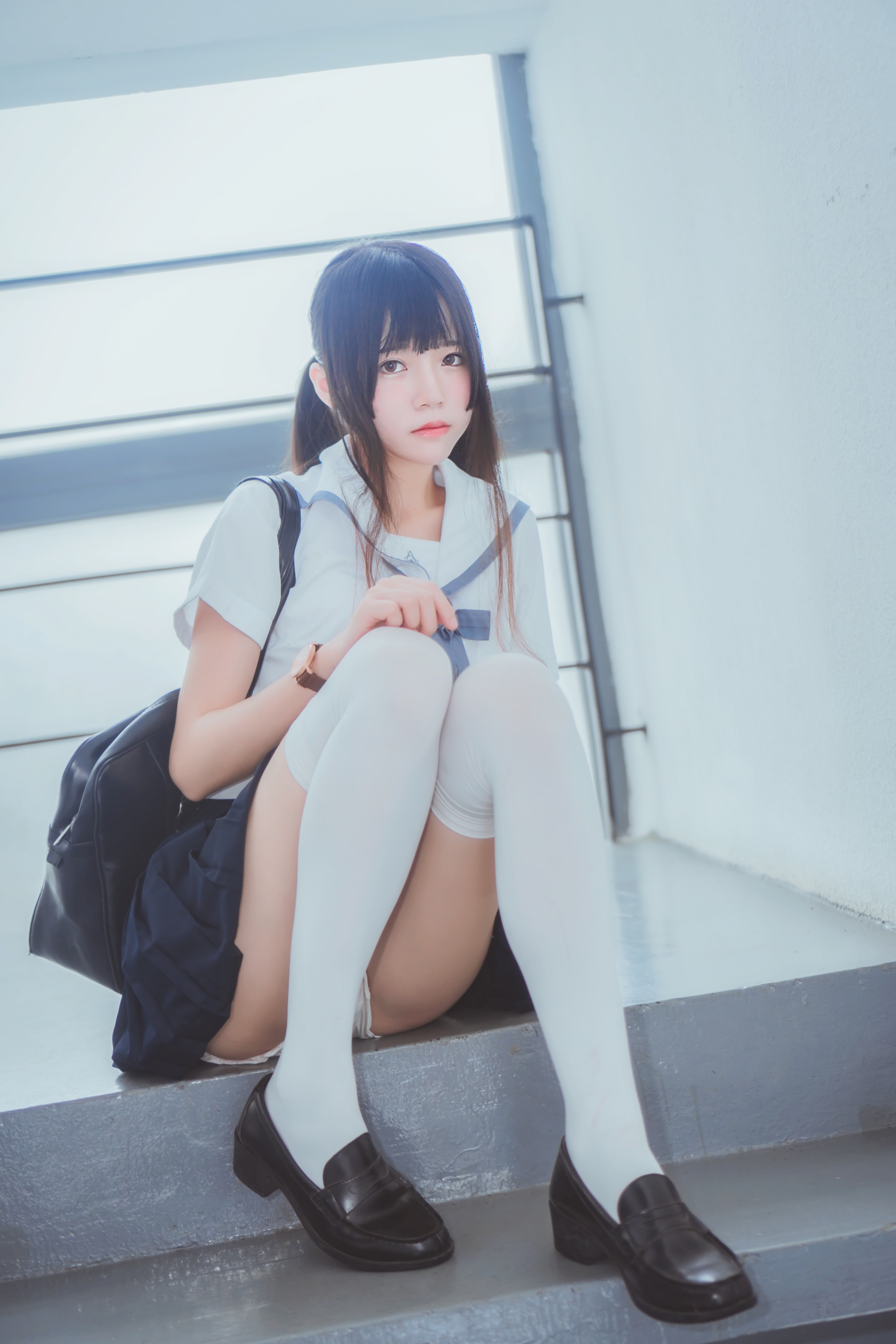 图片[1]-桜桃喵 – NO.003 蓝白水手服 [39P]-XikXak